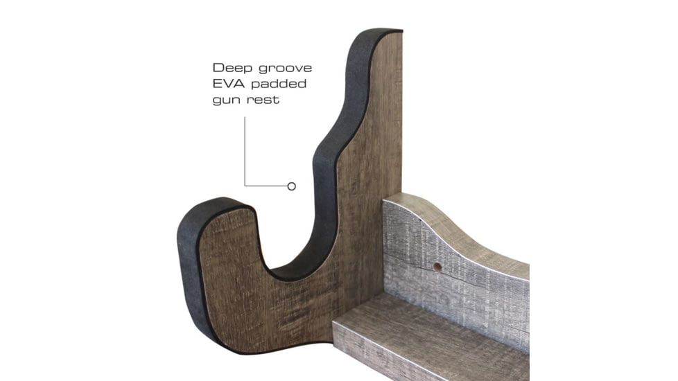 Rush Creek Creations Single Gun Wall Rack, Barn Wood, 21 x 5 x 7, 38-4066