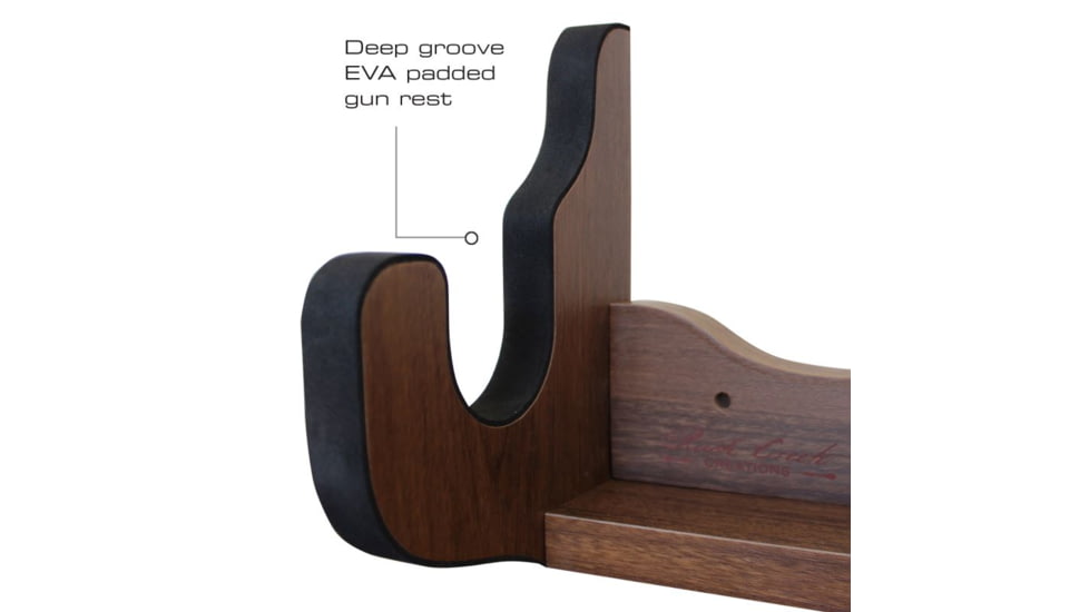 Rush Creek Creations Single Gun Wall Rack, Dark Walnut, 21 x 5 x 7, 38-4068