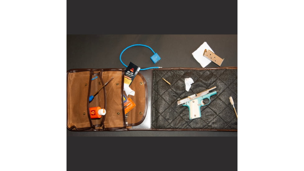 Rush Creek Creations Ultimate Pistol Cleaning Mat, Canvas, Brown, 42-2002