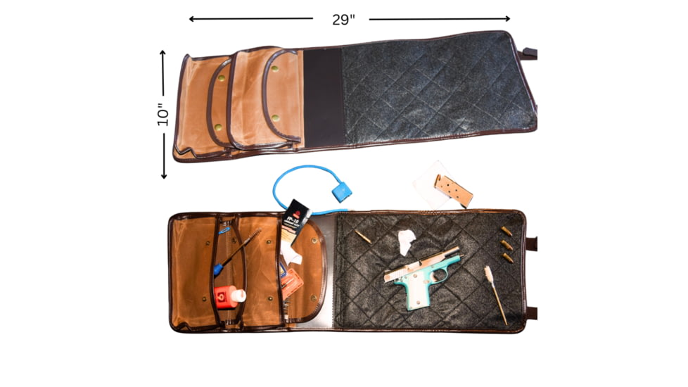 Rush Creek Creations Ultimate Pistol Cleaning Mat, Canvas, Brown, 42-2002