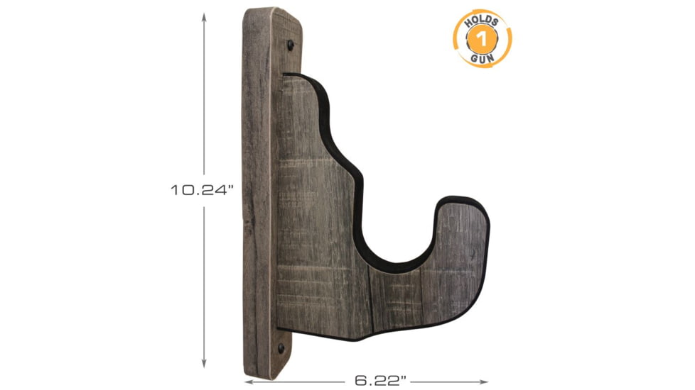 Rush Creek Creations Wall Gun Display Hooks, Barn Wood, 10.2 x 1.7 x 6.2, 38-4086