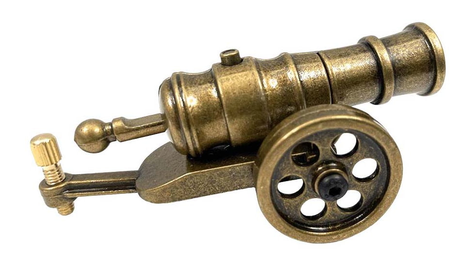 RW Minis Cannon w/Shells and Green Target Toy Model, Brass, 01.0009.01