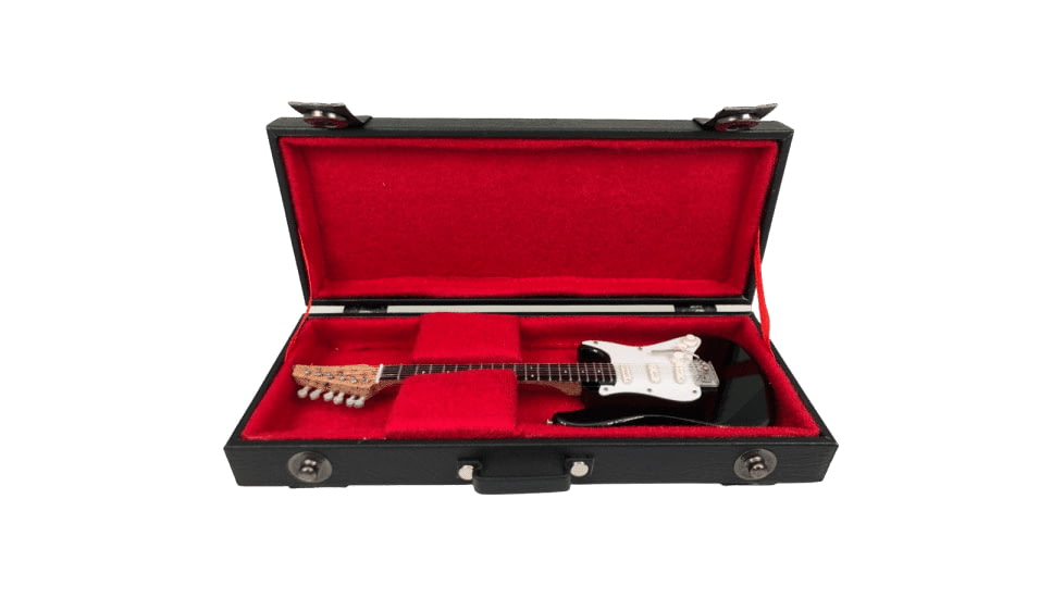 RW Minis Six String Electric Guitar Scale Replica, Black, 02.0003.00