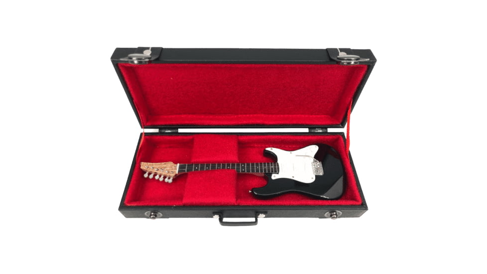 RW Minis Six String Electric Guitar Scale Replica, Black, 02.0003.00