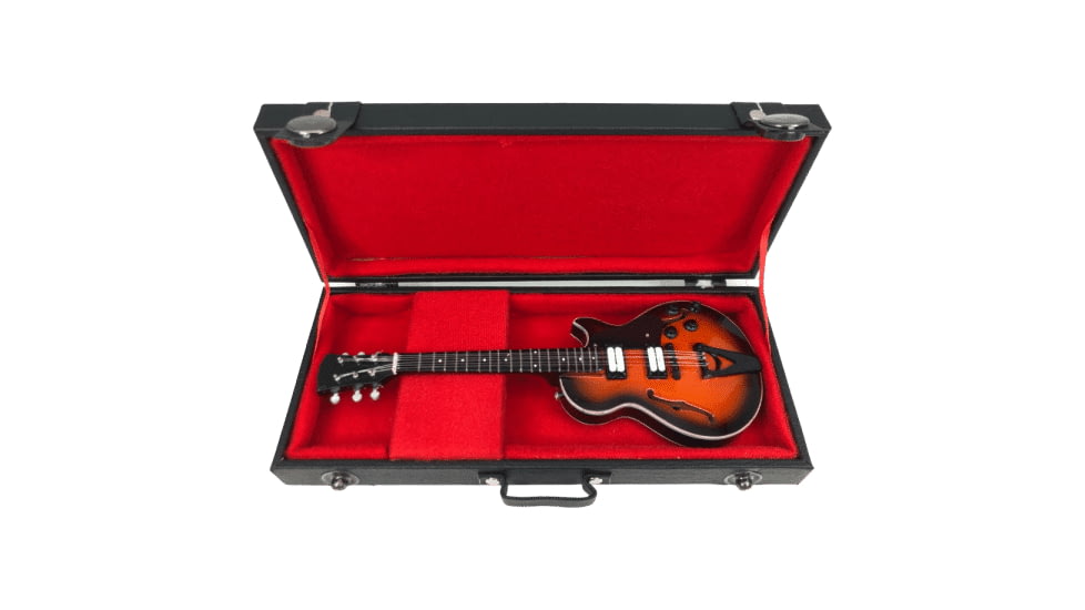 RW Minis Six String Semi Hollow Guitar Scale Replica, Brown, 02.0002.00