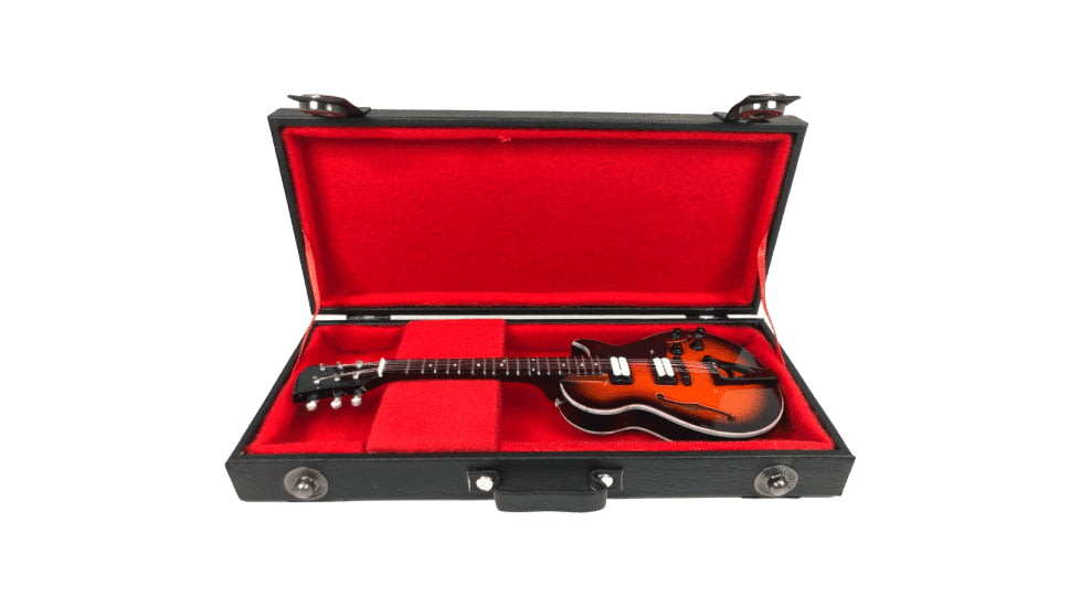 RW Minis Six String Semi Hollow Guitar Scale Replica, Brown, 02.0002.00