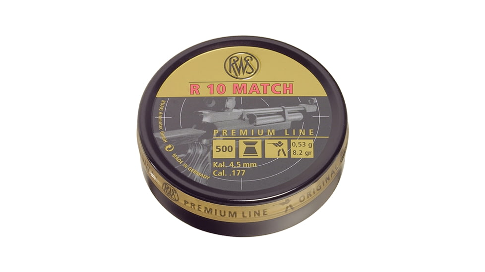 RWS 2315014 R10 Match Pellets .177 Wadcutter Pellet Lead 500