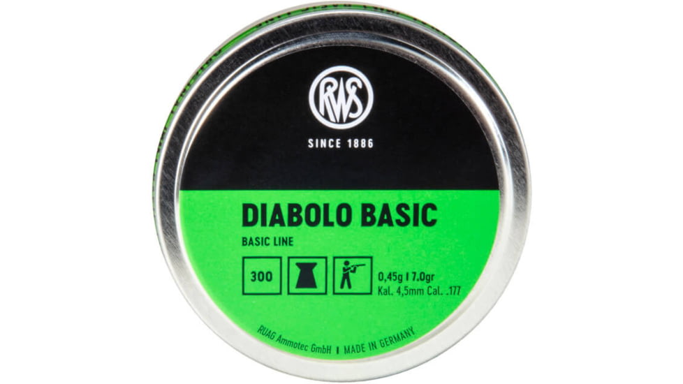 RWS Diabolo Basic Line .177 Pellets, Lead, 2317398