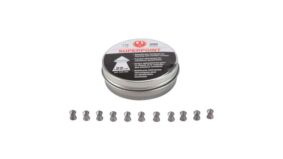 RWS Ruger Impact Pellets .22 Superpoint Extra 17 Grains, 200 Rounds, 2230040