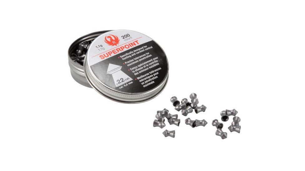 RWS Ruger Impact Pellets .22 Superpoint Extra 17 Grains, 200 Rounds, 2230040