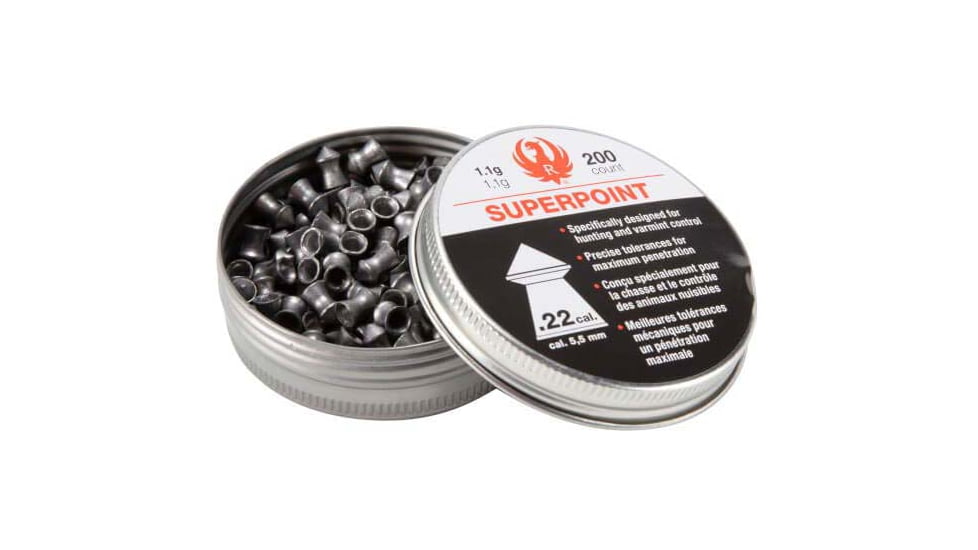 RWS Ruger Impact Pellets .22 Superpoint Extra 17 Grains, 200 Rounds, 2230040