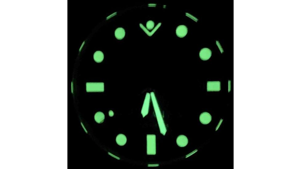 Smith &amp; Bradley Watches Atlantis Automatic Dive Watch, Silver Case/Light Blue Dial, 44mm, ATL101
