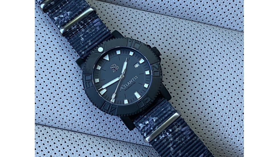 S&amp;B Watches Atlantis Rogue Pro Watch, Black Case W/ Black Dial, 44mm, ATRP101