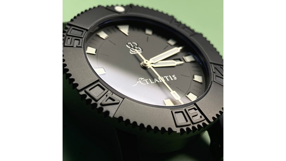 S&amp;B Watches Atlantis Rogue Pro Watch, Black Case W/ Black Dial, 44mm, ATRP101
