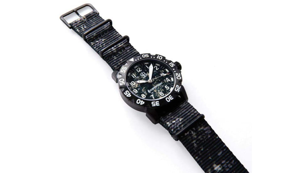 S&amp;B Watches SANS-13 KRYPTEK Tactical Watch, Black Case W/ Nox Black Dial, 42mm, SAKR201