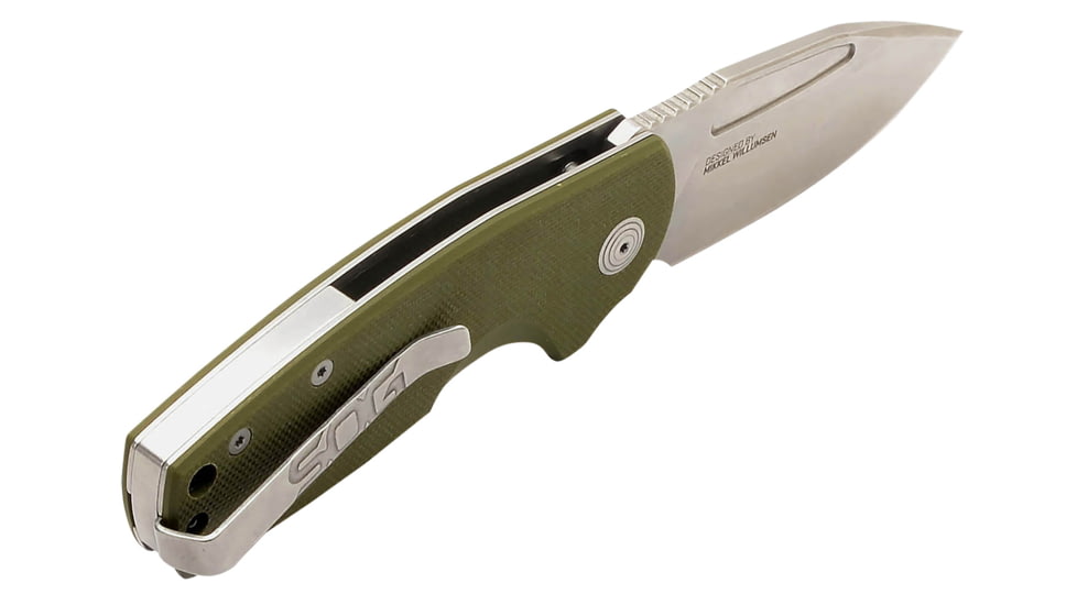 S.O.G SOG16030157 Stout SJ 2.60 Folding Clip Point Plain Stonewashed Cryo D2 St