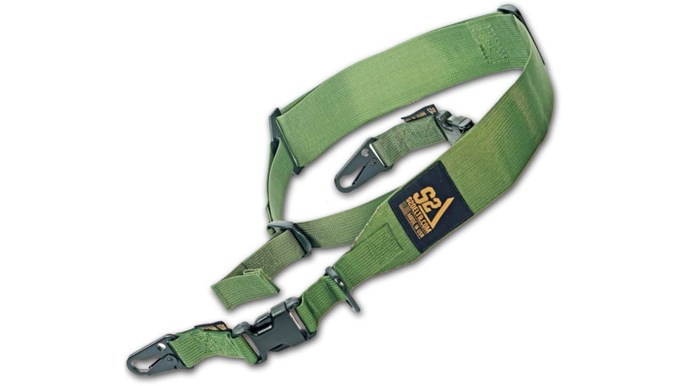 S2Delta C.L.A.S.H. Rifle Sling, Green, MRS2P-USA-GRN-SLING-HOOKS