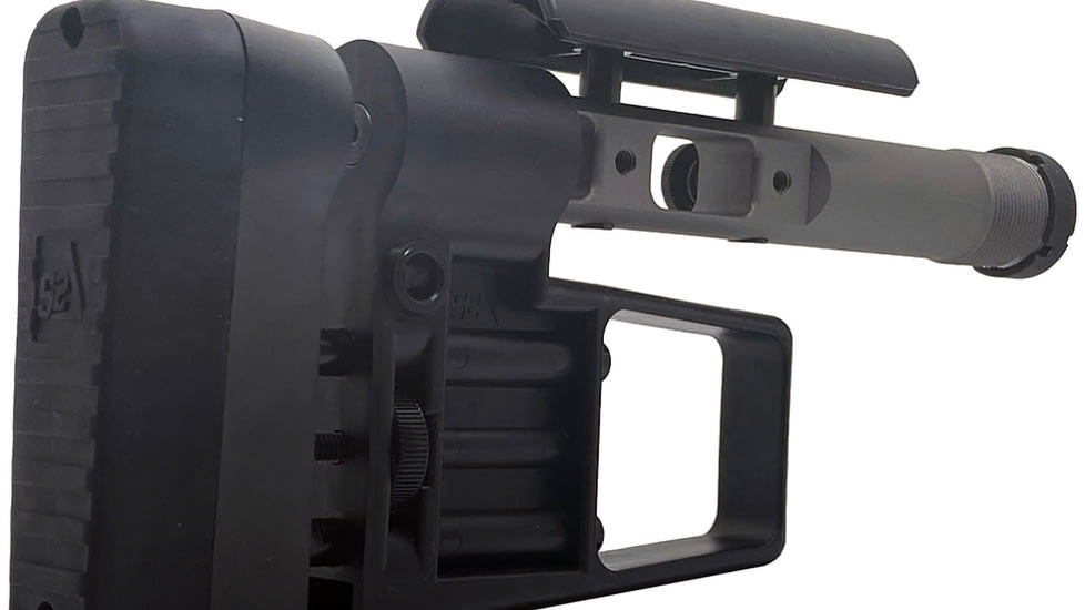 S2Delta Mg Lite BTS Buttstock, Black w/ Cerakoat Gun Metal Gray, One Size, MG-BTS-BLK