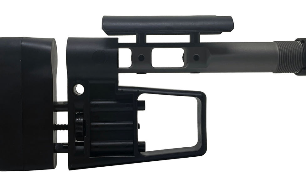 S2Delta Mg Lite BTS Buttstock, Black w/ Cerakoat Gun Metal Gray, One Size, MG-BTS-BLK