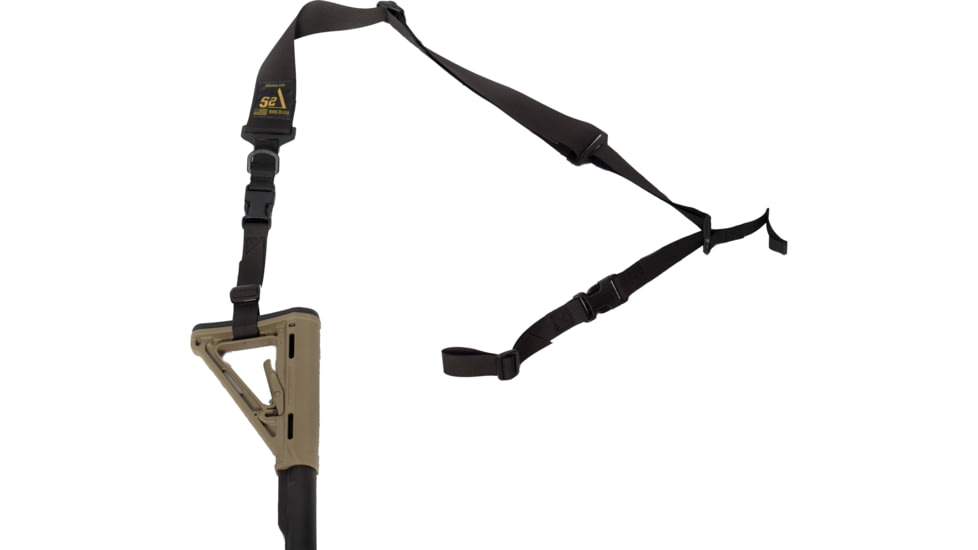 S2Delta Pig Tail Rifle Sling, Fast Adjustment, Black, MRS2P-USA-BLK-PT