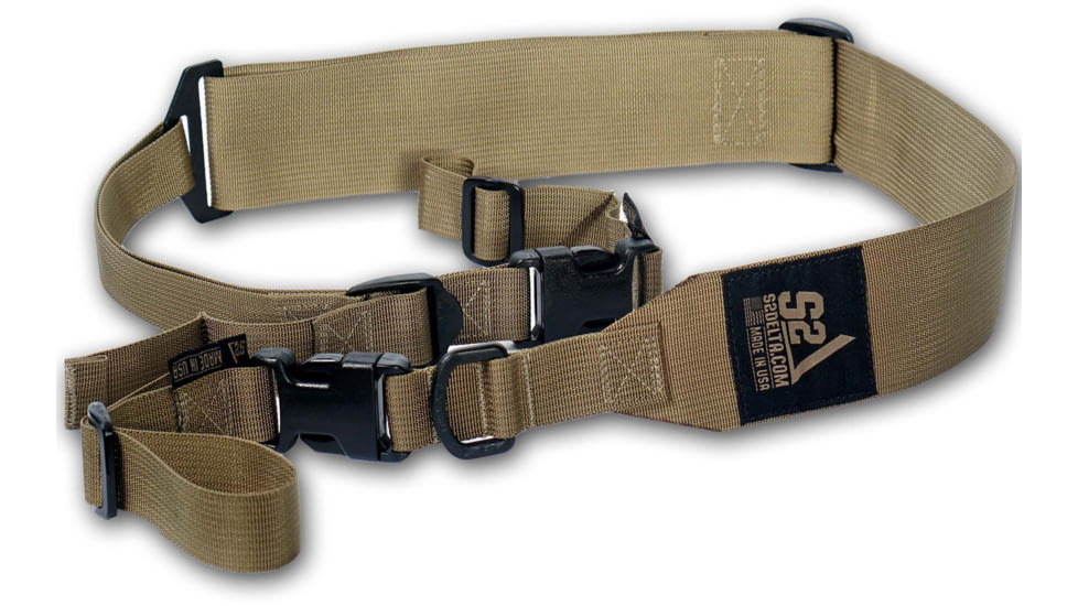 S2Delta Pig Tail Rifle Sling, Fast Adjustment, Tan, MRS2P-USA-TAN-PT
