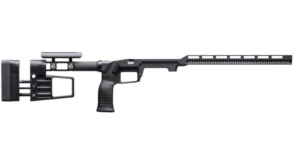 S2Delta RS-C Complete Remington Model 700 M-LOK Aluminum Rifle Stock, Short Action, Right Hand, Black, RSCSA700ALRLCOMPBLKRH