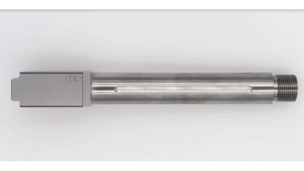 S3F Solutions Glock 17 Drop In Match Grade Barrel Threaded/Fluted, 416R Stainless Steel, Stainless, S3FG17T/FSS