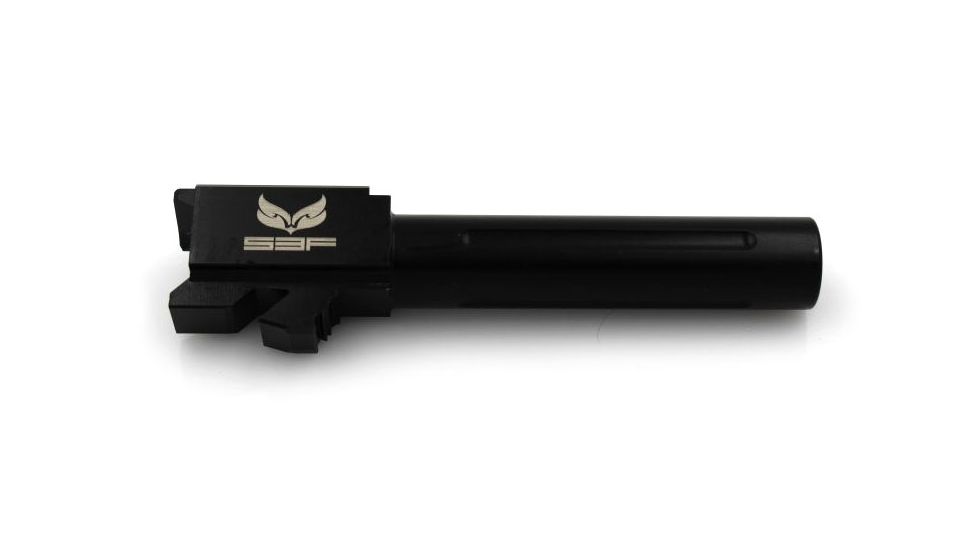 S3F Solutions Glock 23 Drop In Match Grade Barrel 9mm Conversion Fluted, Black Nitride, Black, S3FG239mmFBN