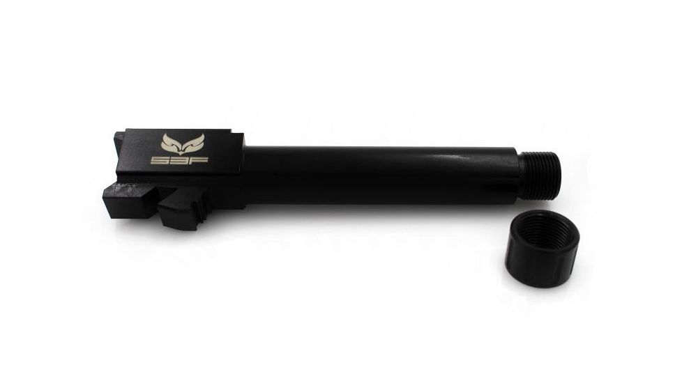 S3F Solutions Glock 23 Drop In Match Grade Barrel 9mm Conversion Threaded/Fluted, Black Nitride, Black, S3FG239mmT/FBN
