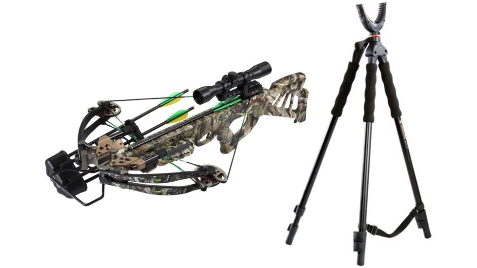 SA Sports Outdoor Gear Empire Beowulf, Crossbow Pkg. Camouflage, 611 W/ Vanguard Quest Tripod