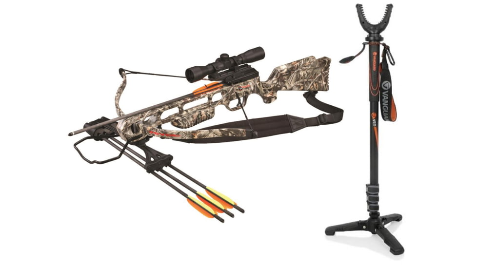 SA Sports Outdoor Gear Fever Crossbow Pkg., Muddy Girl, 626 W/ Vanguard Veo Shooting Stick