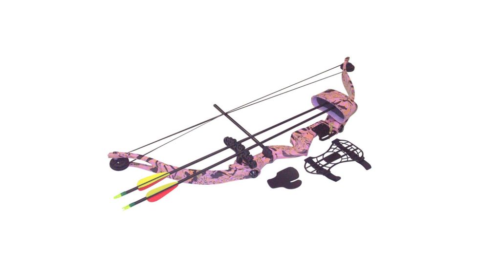 SA Sports Outdoor Gear Majestic Youth Bow, Pkg. Pink Camouflage 20lbs. RH 566