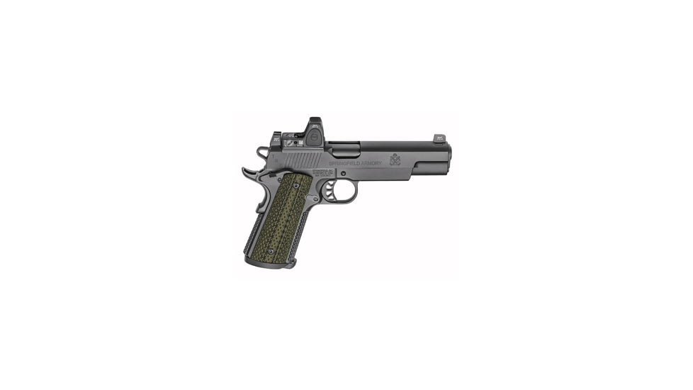 Springfield Armory 1911-TRP-10mm-RMR Pistol, 10mm Auto, 5 in barrel, forged steel frame, G10 composite grip, recoil operated semi-automatic, single-action, grip safety, ambi thumb safety, 3-dot night sights, 8 round magazine, SA1911TRP10MMRMR-FRRMPG
