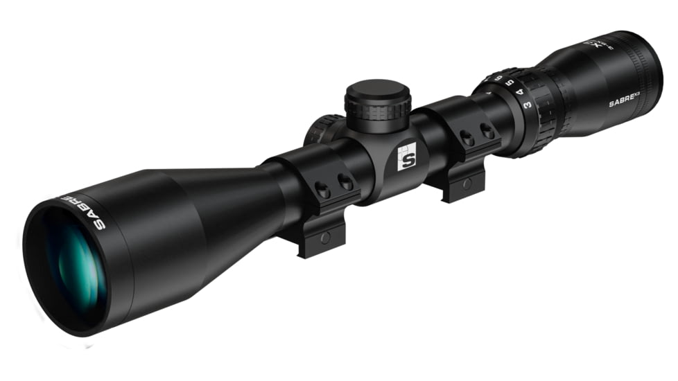 Sabre 3-9x40, 1 in Tube Rifle Scope, Second Focal Plane, HMD Half Mil Dot Reticle, Matte Black, sam3940