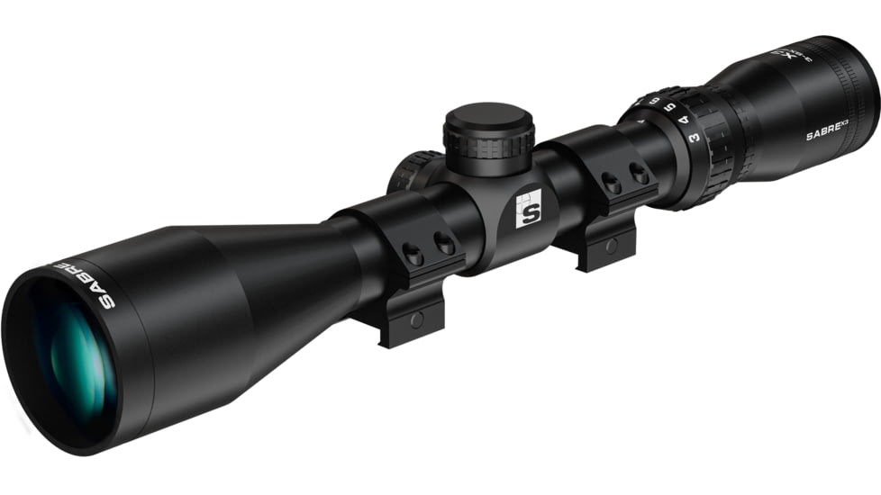 Sabre 3-9x40, 1 in Tube Rifle Scope, Second Focal Plane, HMD Half Mil Dot Reticle, Matte Black, sam3940