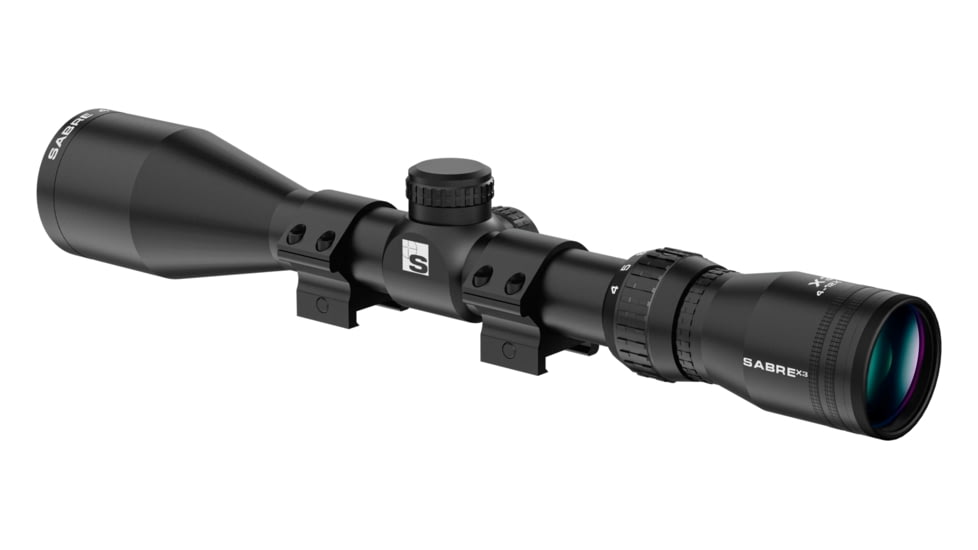 Sabre 4-12x40, 1 in Tube Rifle Scope, Second Focal Plane, HMD Half Mil Dot Reticle, Matte Black, sam41240