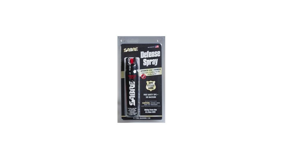 Sabre 4.36 oz Locking Top Magnum 120 Defense Spray Advanced 3-in-1 Formula, Black M-120L