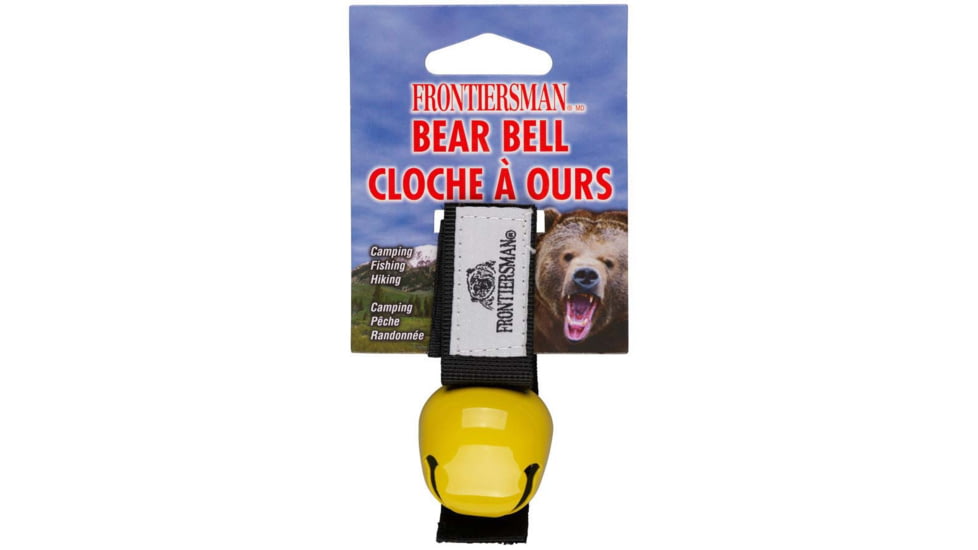 Sabre Frontiersman Bear Bell W/ Velcro Strap, Yellow - BB-01-YW