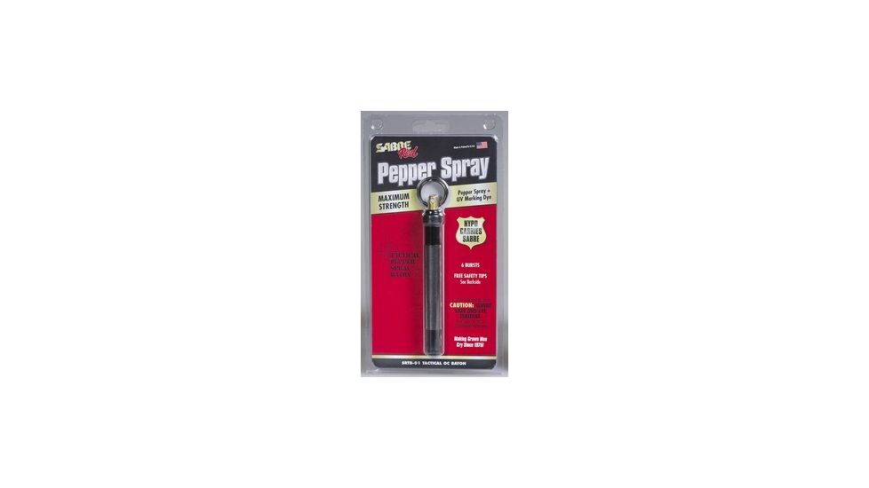 Sabre Red Tactical OC Baton, BLACK SRTB-01