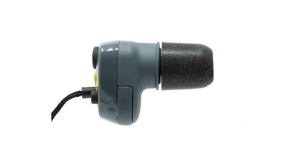 Saf-T-Ear Electronic Hearing Protection SafetyBuds, 25dB NRR, Gray/Yellow, ERSTE-BUDS