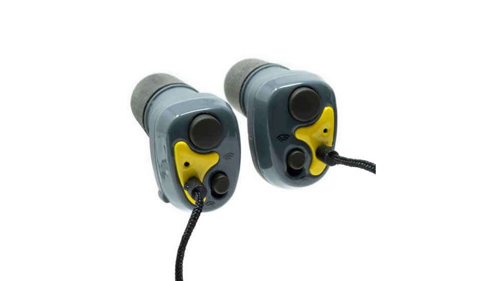 Saf-T-Ear Electronic Hearing Protection SafetyBuds, 25dB NRR, Gray/Yellow, ERSTE-BUDS