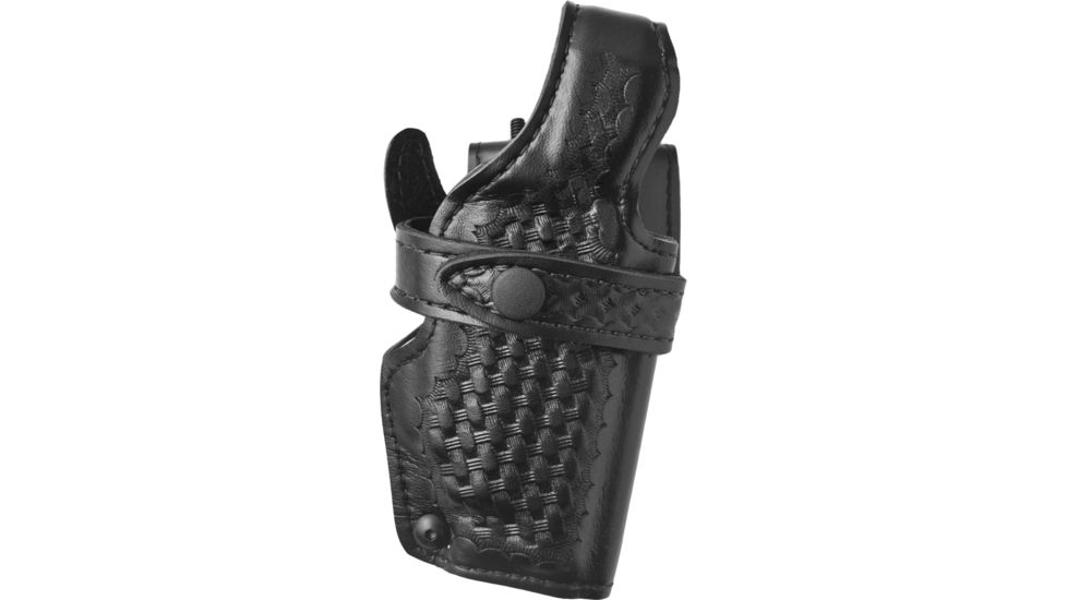 Safariland 070 LV3 Mid Ride Duty Holster, Basket Black, Right Hand - S&amp;W 4006 w/Rails