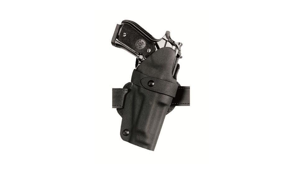 Safariland 0701 Belt Slide W/ Trigger Guard Strap, Beretta 92, STX Black Hi Gloss, RH 0701-73-492
