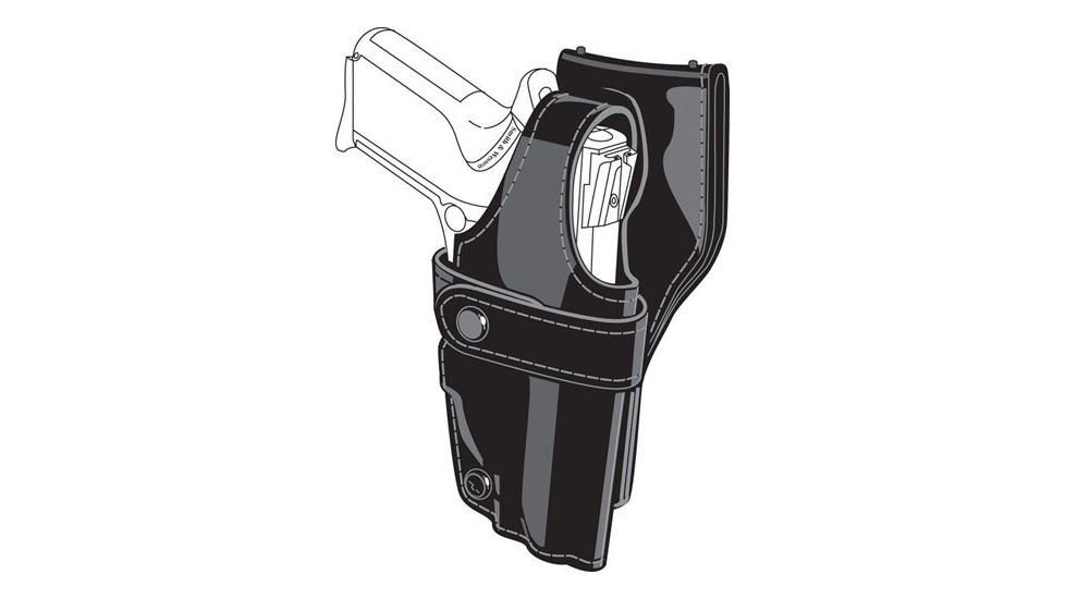 Safariland 0705 Duty Holster, SSIII Low-Ride, Level III Retention - Hi Gloss Black, Right Hand 0705-75-91