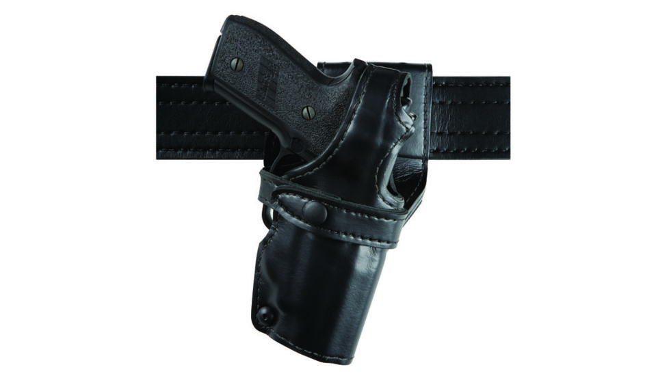 Safariland 0705 Low-Ride 1.5in. Drop, Level-III Retention, S&amp;W 40F 4 1/2in., Hi-Gloss Black, Right Hand, 0705-40-91