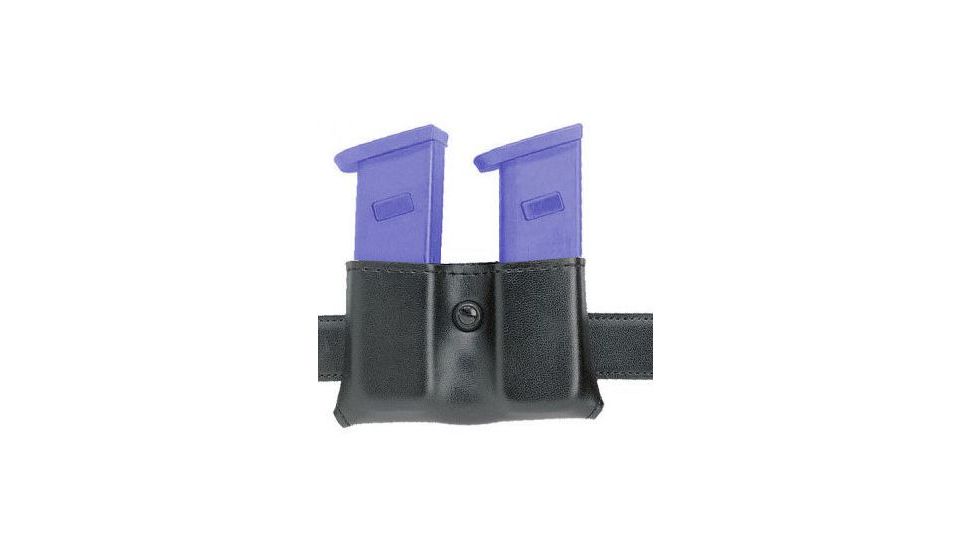 Safariland 079 Concealment Magazine Holder, Snap-On, Double - Plain Black, Ambidextrous, 2in. Belt Loop Slot 079-89-6-2