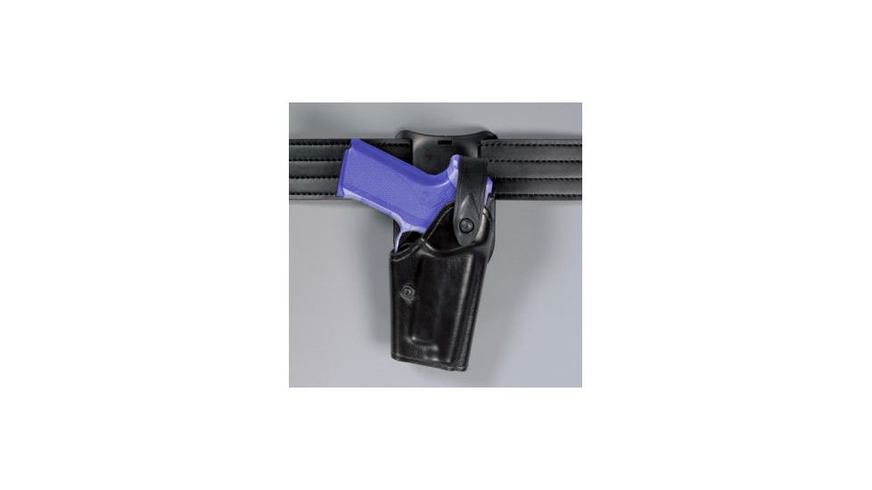 Safariland 6286 SLS Low Ride Level II Retention Duty Holster w/ Basketweave &amp; Hi Gloss Finish, Left Hand, Black, 6285-14921-492