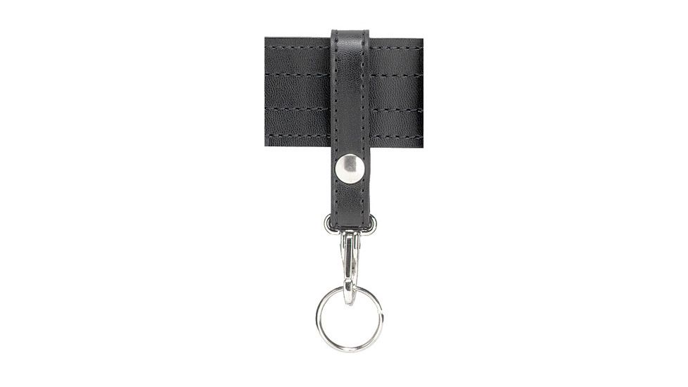 Safariland 169S Key Ring W/ 1 Snap, Plain Black W/ Black Plastic Snap 169S-2PBL