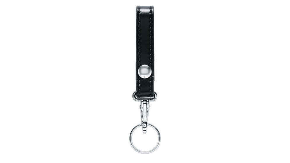Safariland 169S Key Ring W/ 1 Snap, Plain Black W/ Snap Closure 169S-2BL