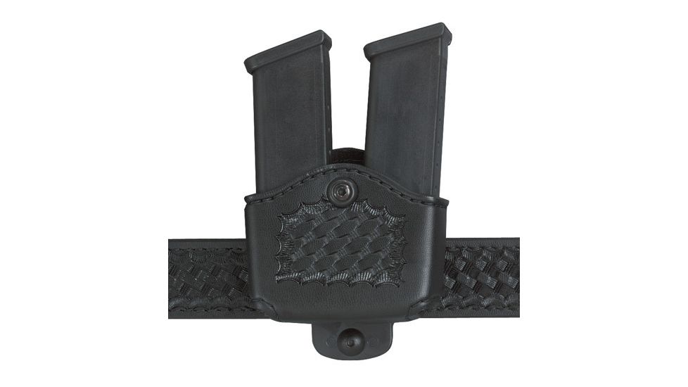 Safariland 177 Magazine Holder, Adjustable Belt Loop, Double - Basket Black, Right Hand 177-53-181-150